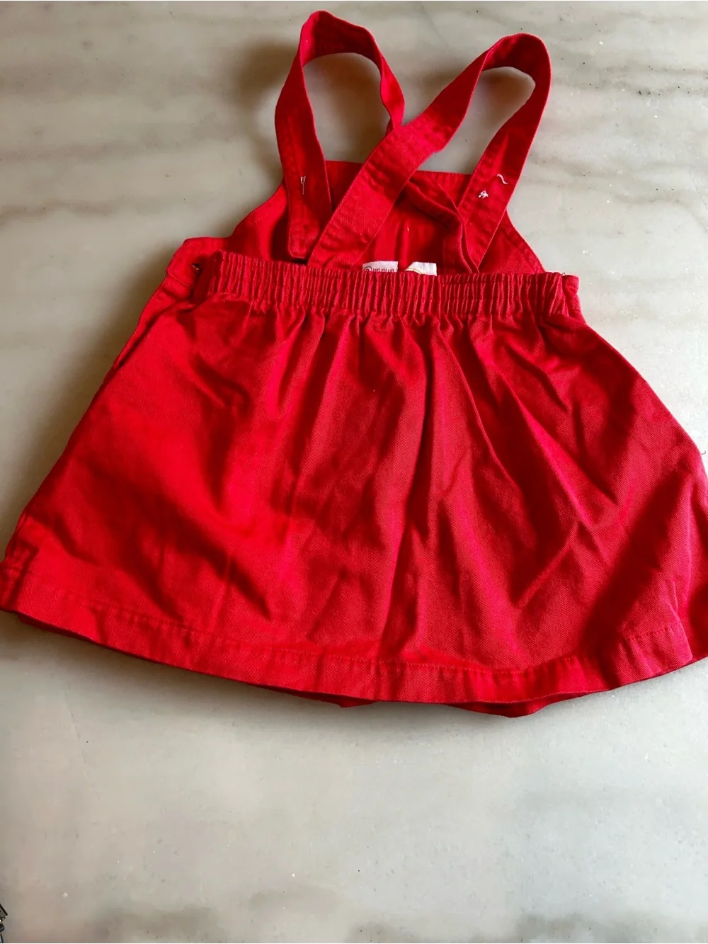 Vintage 90s Peppermint Lane Red Jumper Dress Size 4